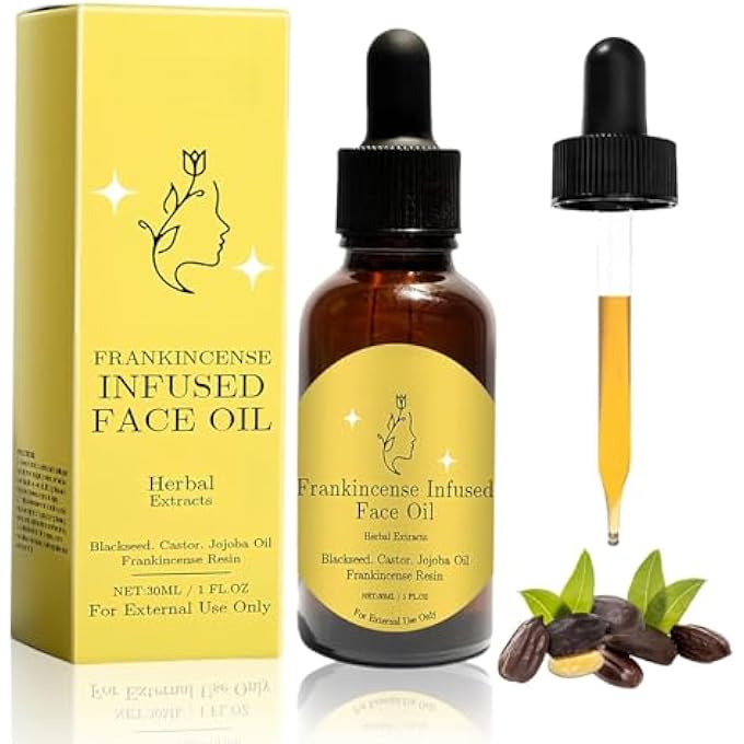 STRBOXONG FRANKINCENSE RESIN OIL FOR FACE, FRANKINCENSE RESIN INFUSED ORGANIC BLACK SEED, CASTOR & JOJOBA OILS, SMOOTH SKIN FINE LINES AND RESTORE FACIAL SKIN, MOISTURIZING ANTI-AGING SERUM (1PCS) - Image 1